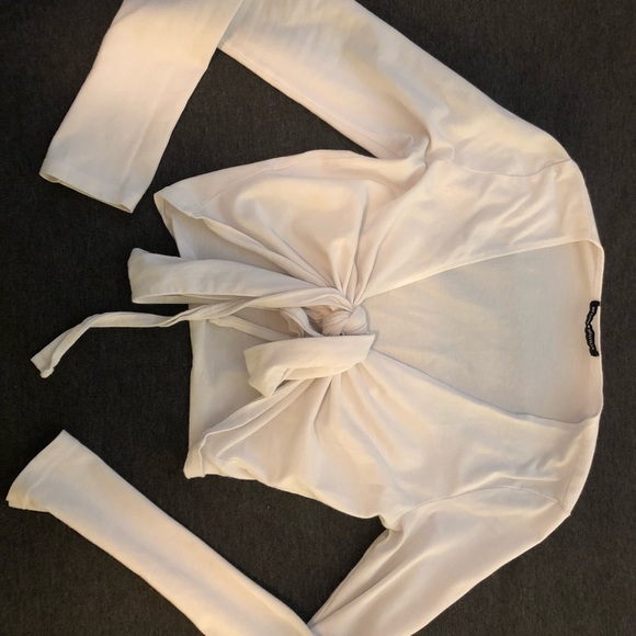 Brandy Melville Tops - White front tie top